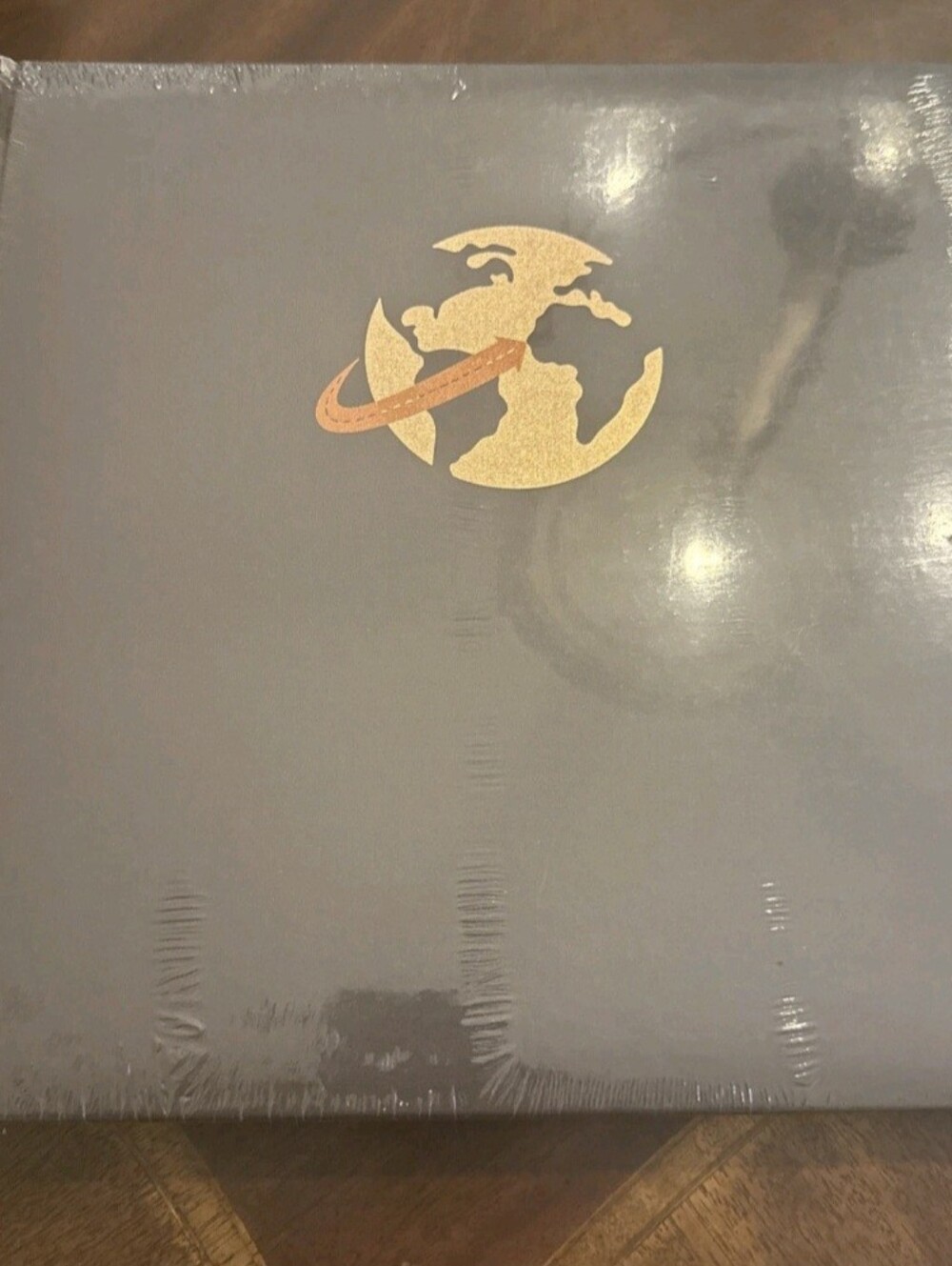 Creative Memories Traveler 12x12 Foiled Album Cover-Gray Globe-New